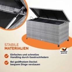 Polyrattan Auflagenbox Grau 122x56x61cm Mit Rollen 18 Polyrattan Auflagenbox Grau 122x56x61cm Mit Rollen -GartenMeister Verkäufe fdf0f1b92e884dd0ba4626ddc8e7e46b 05 108641 on dts web low de