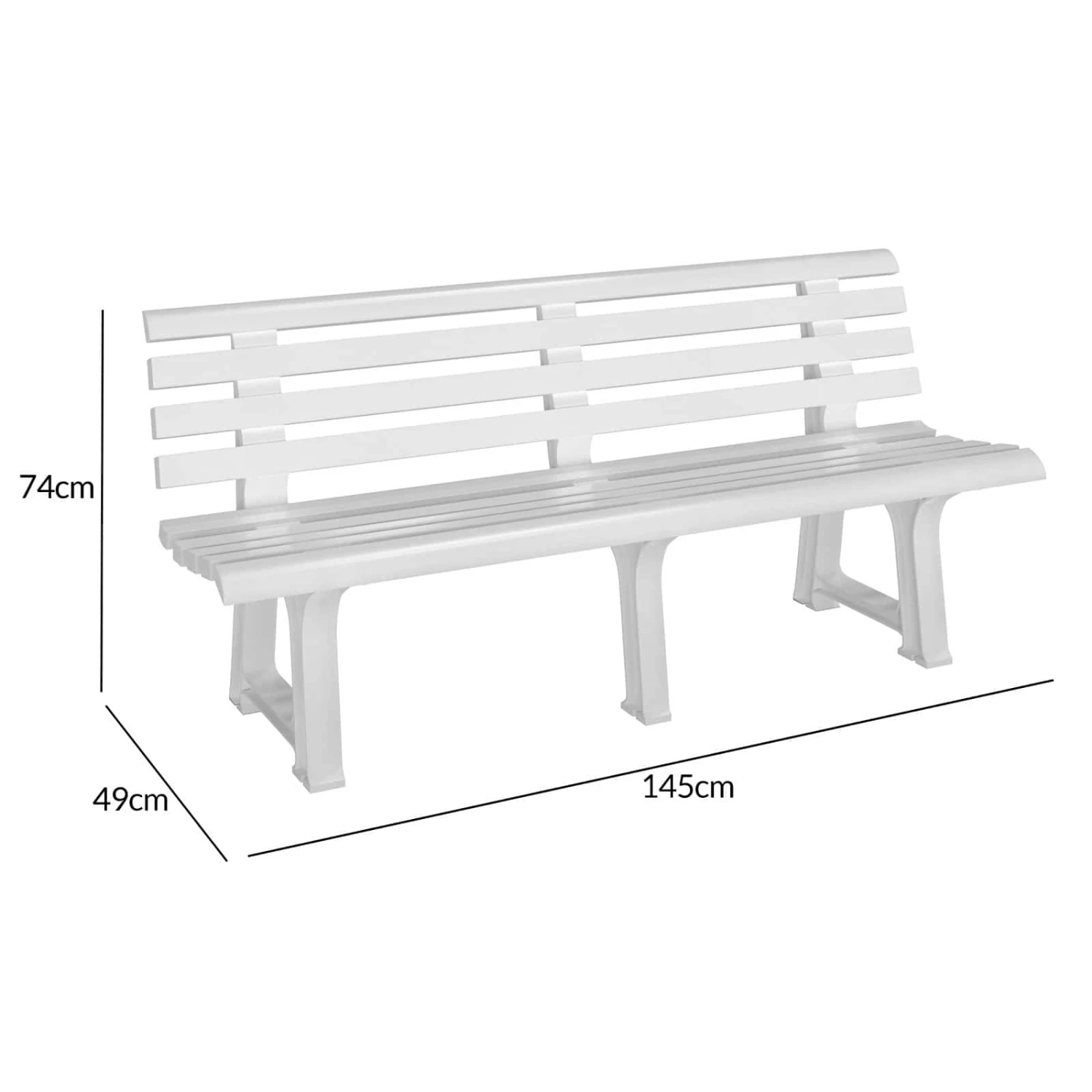 Gartenbank Orchidea Weiß 145x49x74cm 5 Gartenbank Orchidea Weiß 145x49x74cm – Bild 5