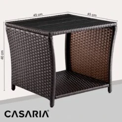 Polyrattan Beistelltisch Vedis Braun 45x45x40cm 17 Polyrattan Beistelltisch Vedis Braun 45x45x40cm -GartenMeister Verkäufe fe989880b581a3a592cccb20c78b87f4 de 109509d 01 1