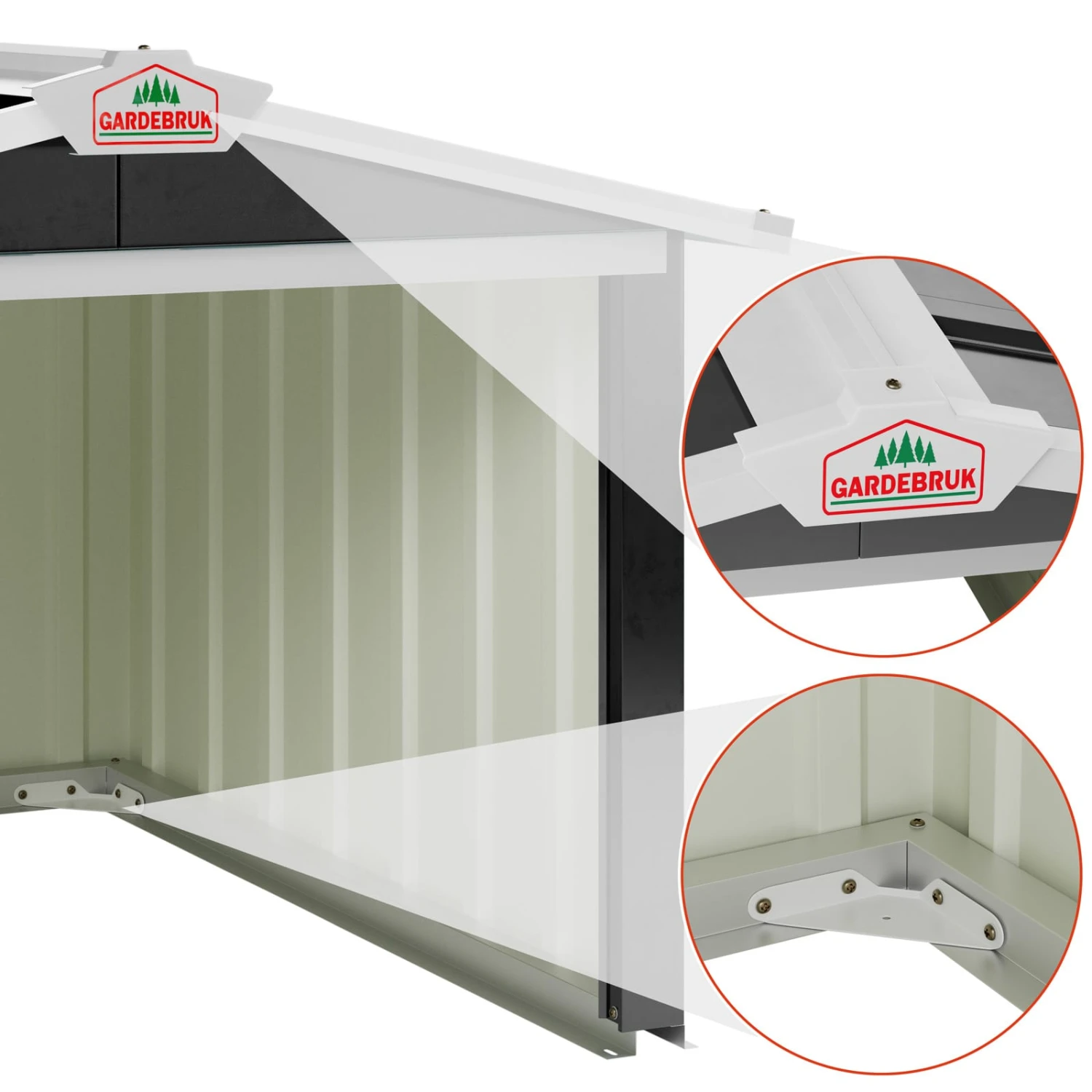 Mähroboter Garage Anthrazit Metall 86x100x63cm 2 Mähroboter Garage Anthrazit Metall 86x100x63cm – Bild 2