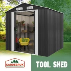Geräteschuppen Anthrazit Metall 257x205x177,5cm -GartenMeister Verkäufe ff07d0033226ee98cad23f4bd5c6b366 a de 990743g4 1 en